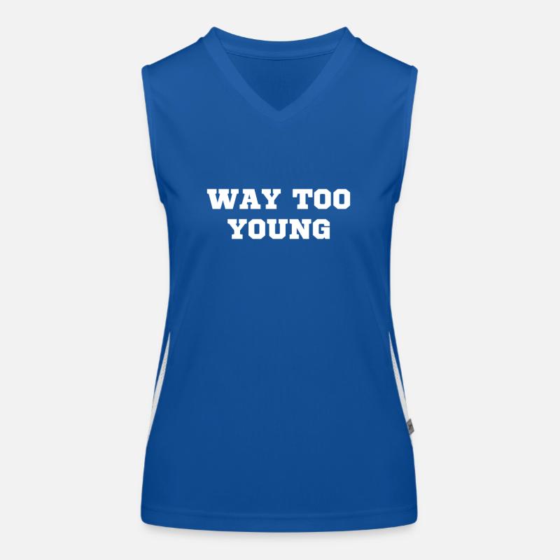 too young Women's Functional Contrast Tank Top