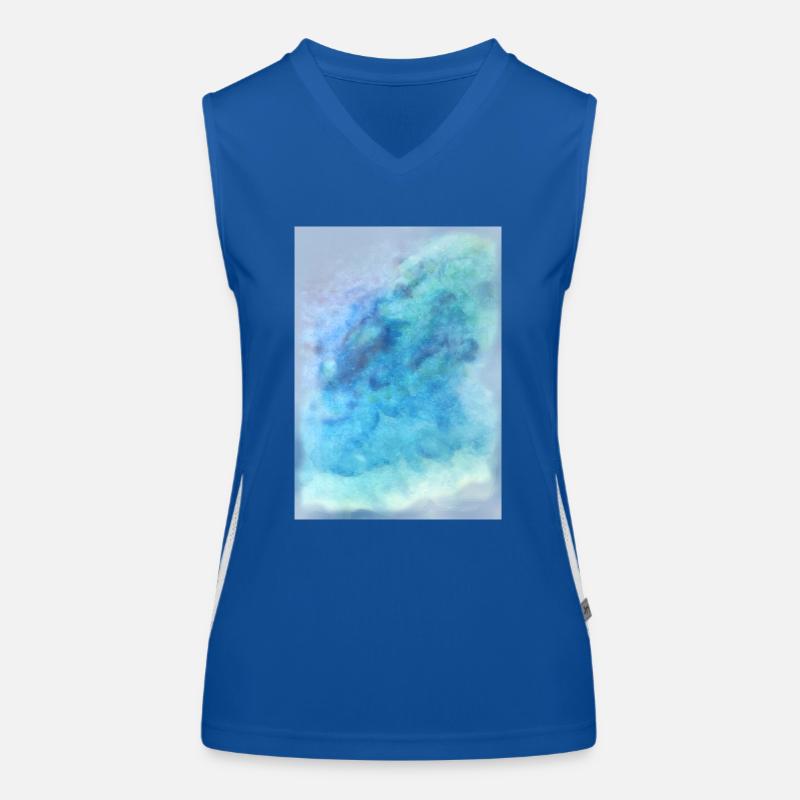 Hintergrund Wasser Funktionelles Kontrast-Tank Top für Frauen