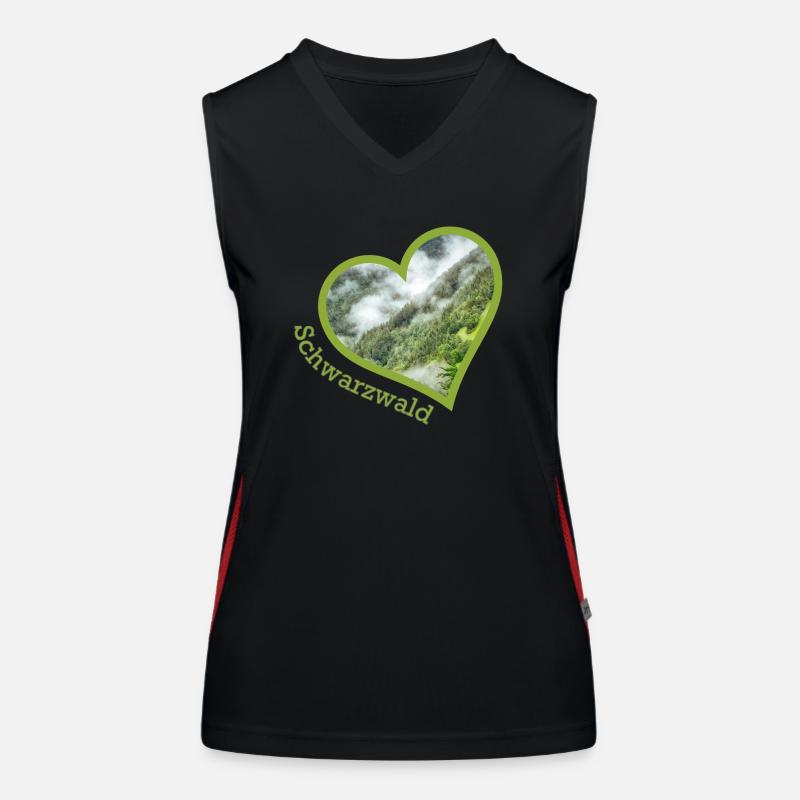schwarzwald Funktionelles Kontrast-Tank Top für Frauen