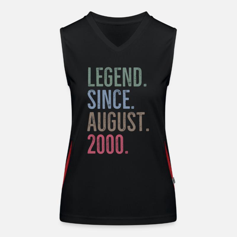 Legende seit August 2000 Funktionelles Kontrast-Tank Top für Frauen