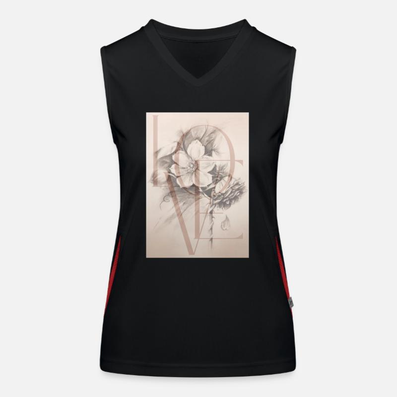 LOVE? Funktionelles Kontrast-Tank Top für Frauen