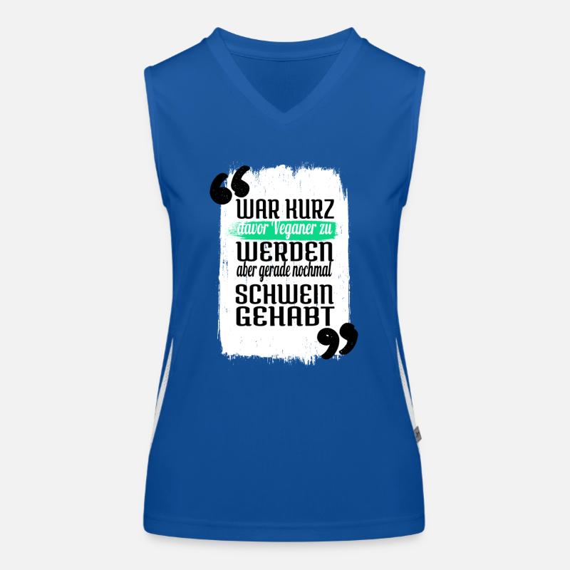 lustiger spruch essen geburtstagsgeschenkidee Funktionelles Kontrast-Tank Top für Frauen