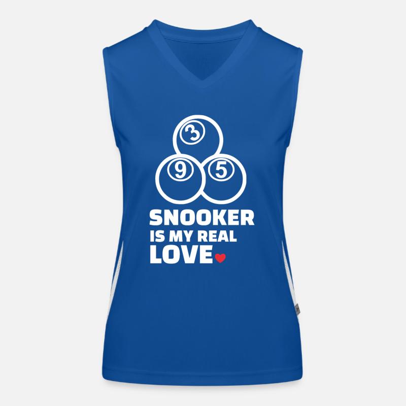 Ich Liebe Billard Funktionelles Kontrast-Tank Top für Frauen