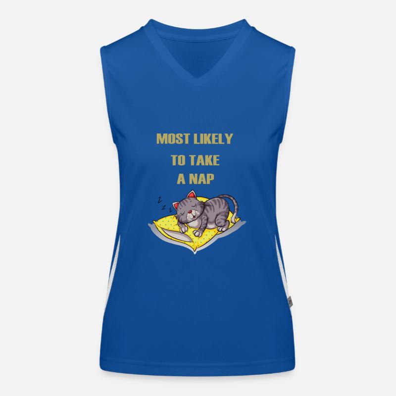 Am wahrscheinlichsten, um ein Nickerchen zu machen Funktionelles Kontrast-Tank Top für Frauen