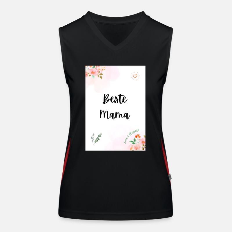 Beste Mama Funktionelles Kontrast-Tank Top für Frauen