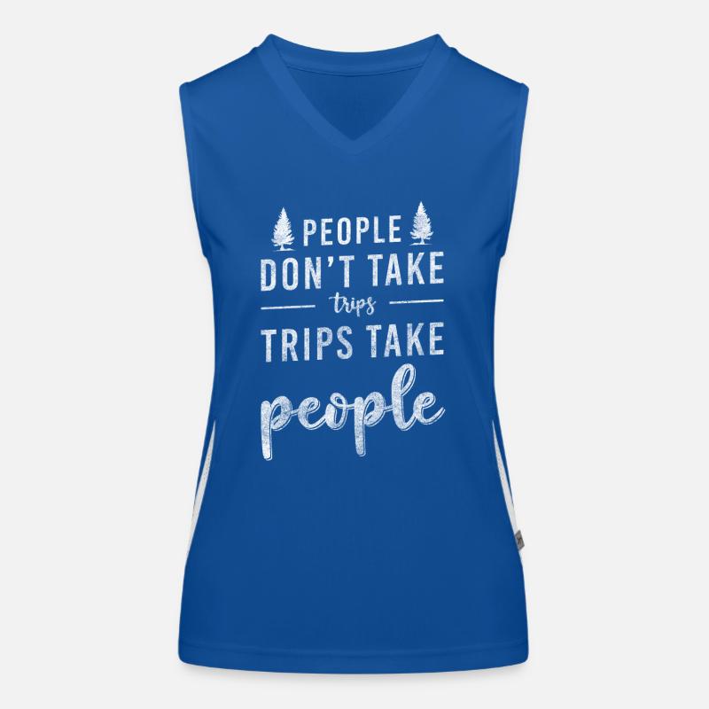 Bäume Berge Waldtier Waldbewohner Funktionelles Kontrast-Tank Top für Frauen