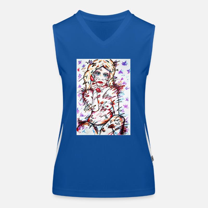 Telefonmädchen Funktionelles Kontrast-Tank Top für Frauen