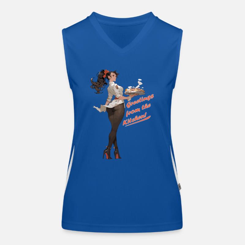 Greetings from the Kitchen Funktionelles Kontrast-Tank Top für Frauen