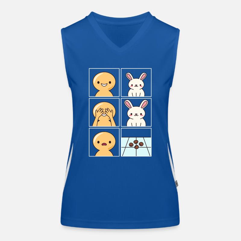 Conception de caca de lapin pour les gardiens de lapins Débardeur respirant contrasté Femme