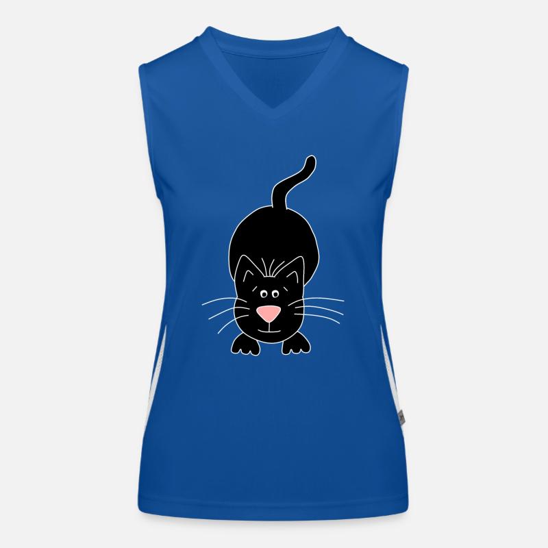 chat noir Débardeur respirant contrasté Femme