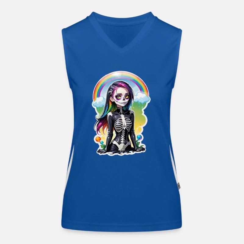 Halloween - Rock & Regenbogen Funktionelles Kontrast-Tank Top für Frauen