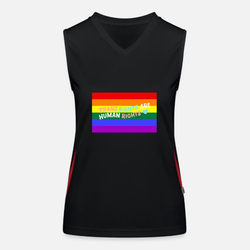 Trans Rights Are Human Rights - trans equality Funktionelles Kontrast-Tank Top für Frauen