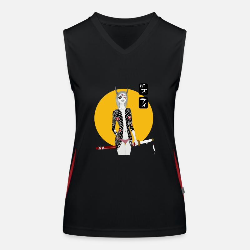 Oni Samurai Funktionelles Kontrast-Tank Top für Frauen