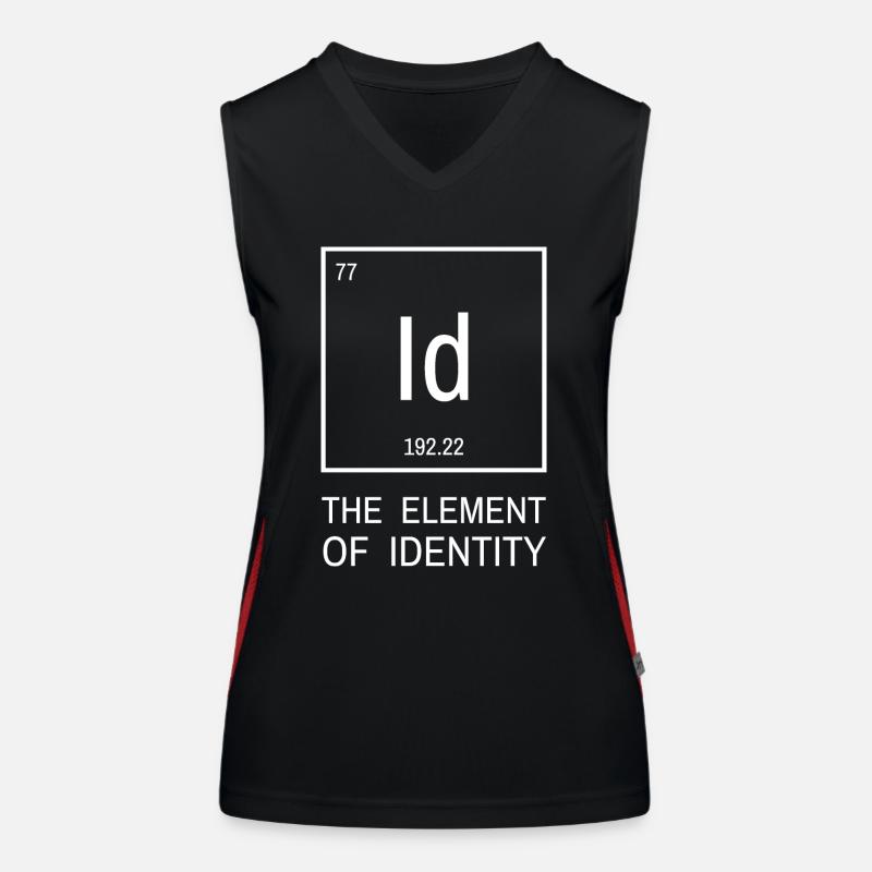 Id : élément de l’identité | Élément identitaire Débardeur respirant contrasté Femme