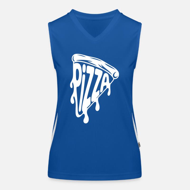 Pizza - Funny Pizza Quote Tshirt Women's Functional Contrast Tank Top