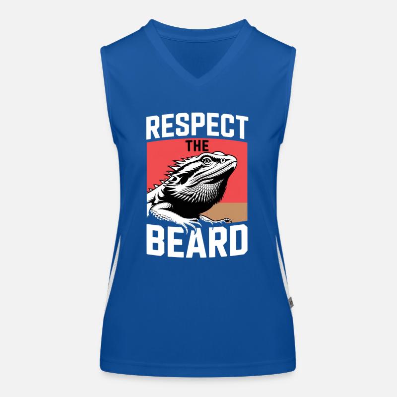 Respect the Beard! Bartagame Reptil Terraristik Funktionelles Kontrast-Tank Top für Frauen