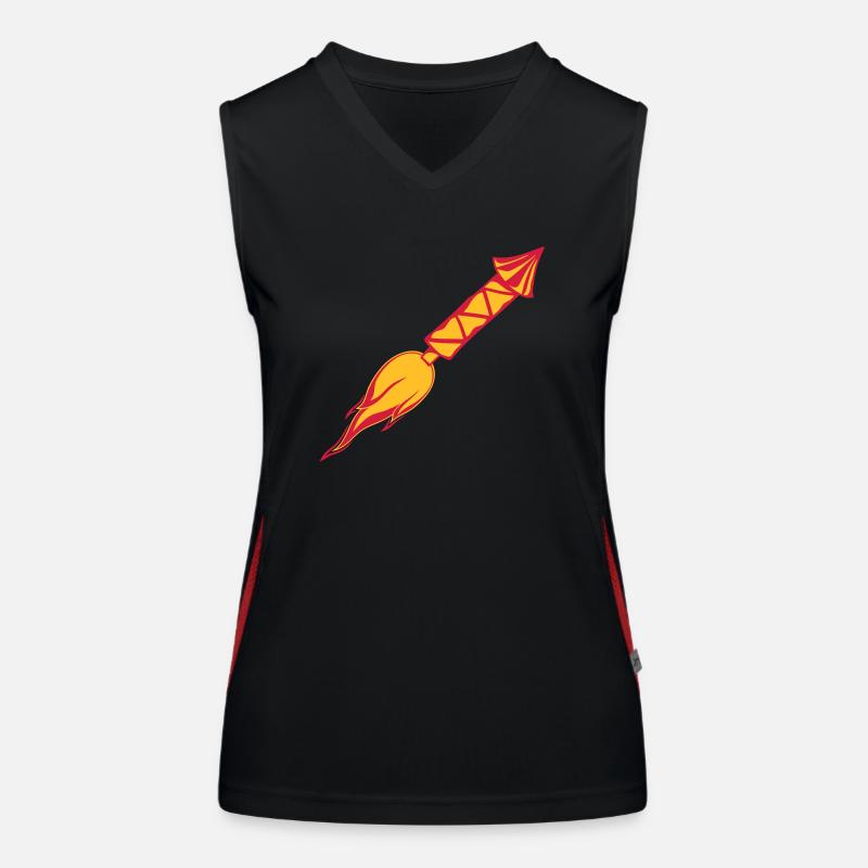 fire flames burn hot fast end ra Women's Functional Contrast Tank Top