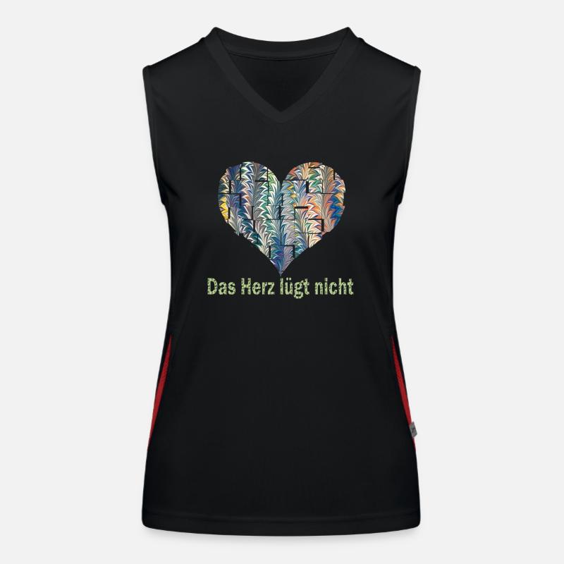 das herz lügt nicht e 73 Funktionelles Kontrast-Tank Top für Frauen