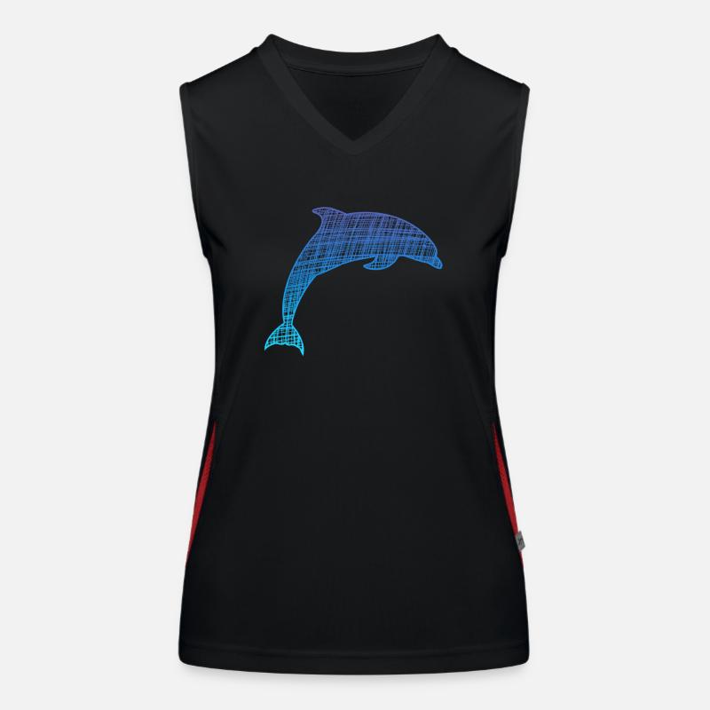 Delfin Funktionelles Kontrast-Tank Top für Frauen