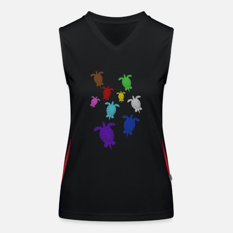 Schildkröten Turtle Funktionelles Kontrast-Tank Top für Frauen