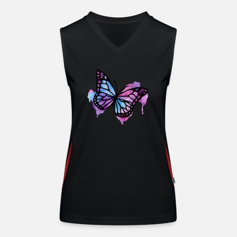 Schmetterling Funktionelles Kontrast-Tank Top für Frauen