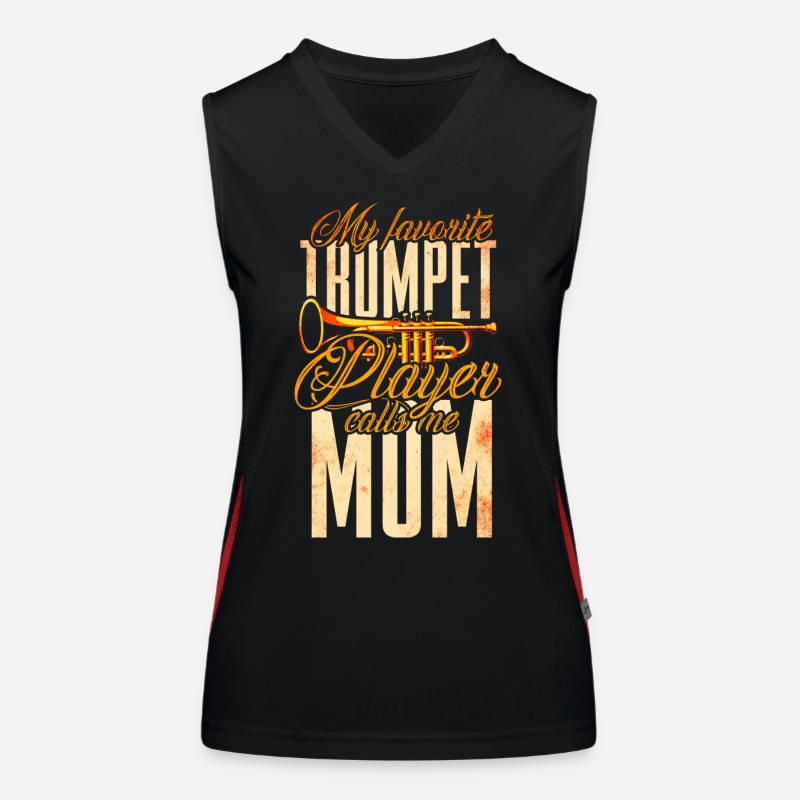 Trompete Mutter Blasmusik Funktionelles Kontrast-Tank Top für Frauen