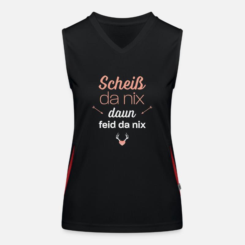 Scheiss da nix Funktionelles Kontrast-Tank Top für Frauen