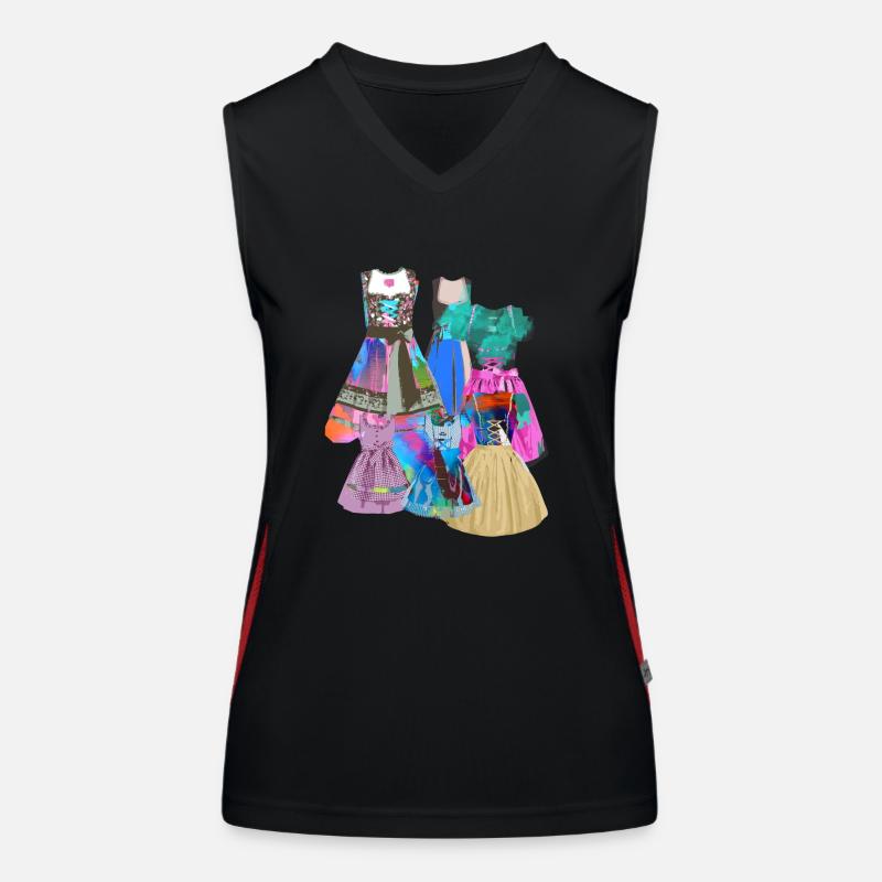 Dirndl splash Funktionelles Kontrast-Tank Top für Frauen