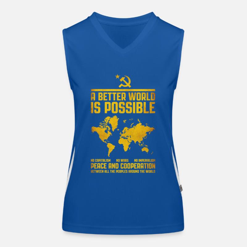A better World 2 Women's Functional Contrast Tank Top