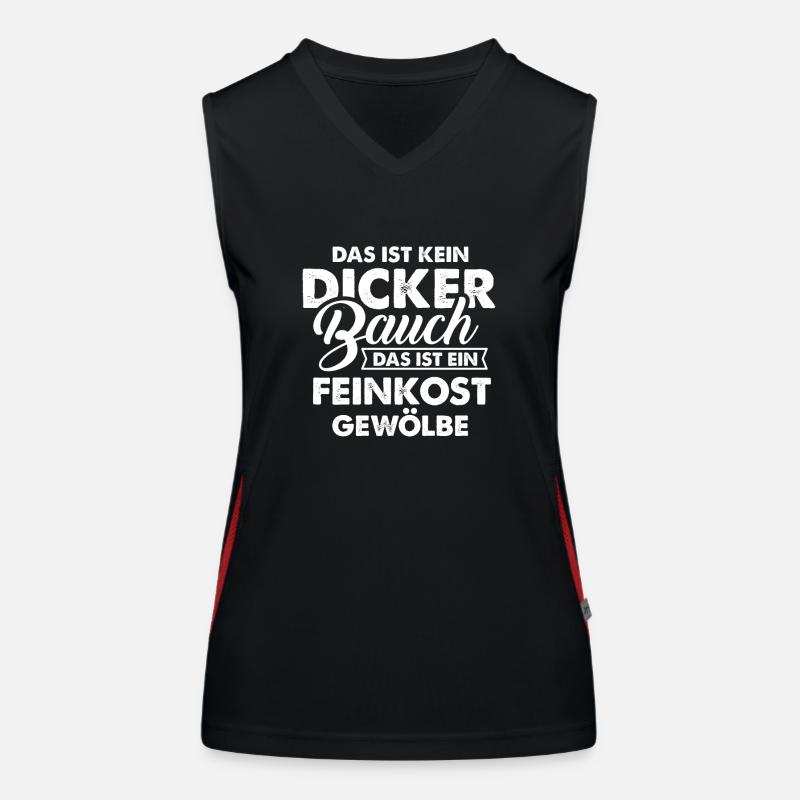 Dicker Bauch Feinkostgewölbe dick Bauch Dicker Funktionelles Kontrast-Tank Top für Frauen