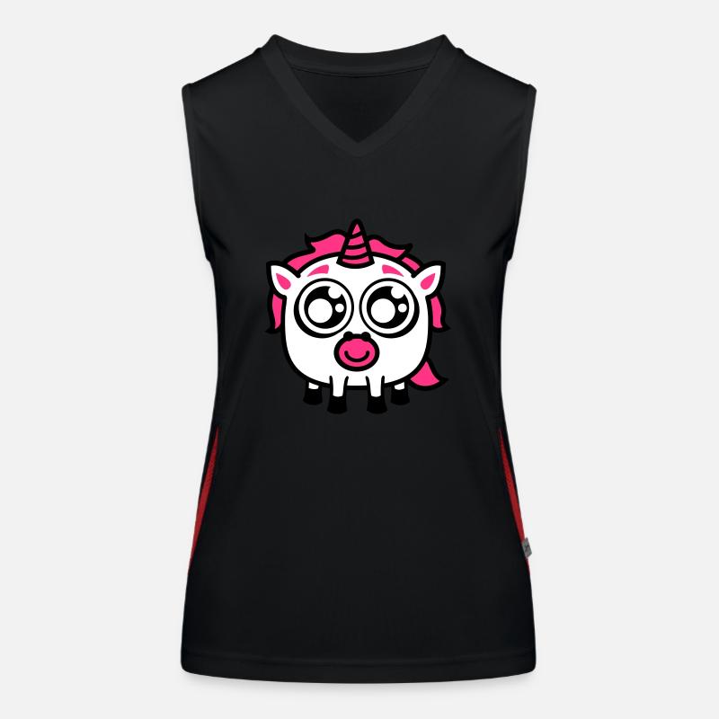 Glupschi Einhorn Funktionelles Kontrast-Tank Top für Frauen