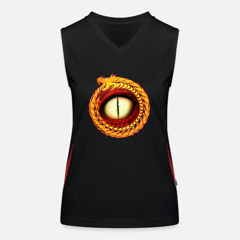 Oeil de dragon Débardeur respirant contrasté Femme