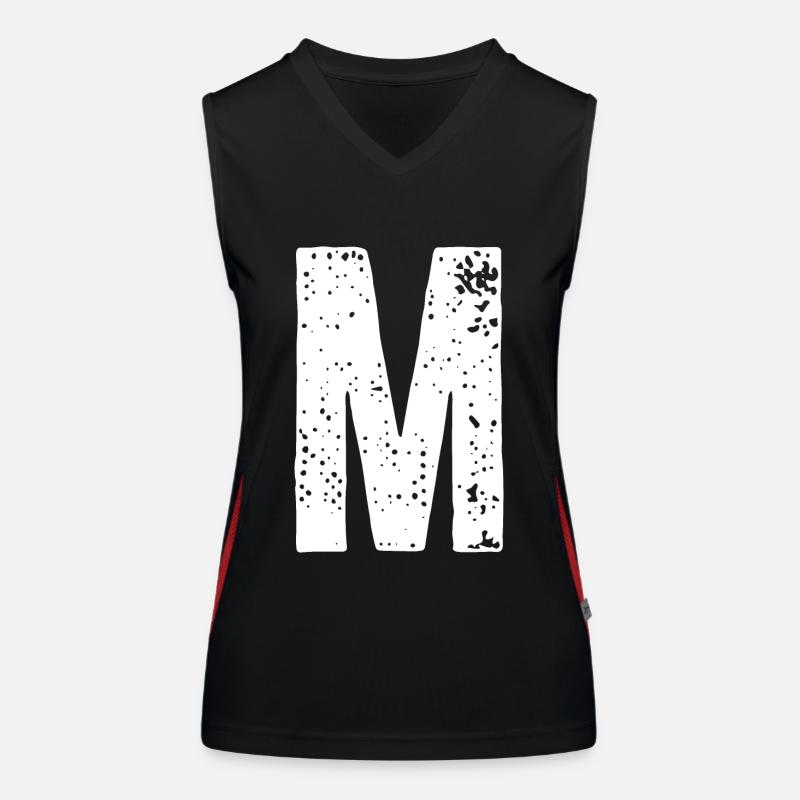 M-Buchstabe Funktionelles Kontrast-Tank Top für Frauen