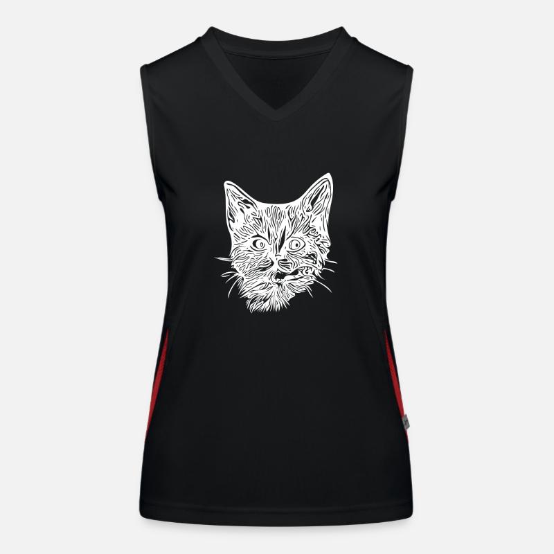 Chaton mignon et mignon Débardeur respirant contrasté Femme