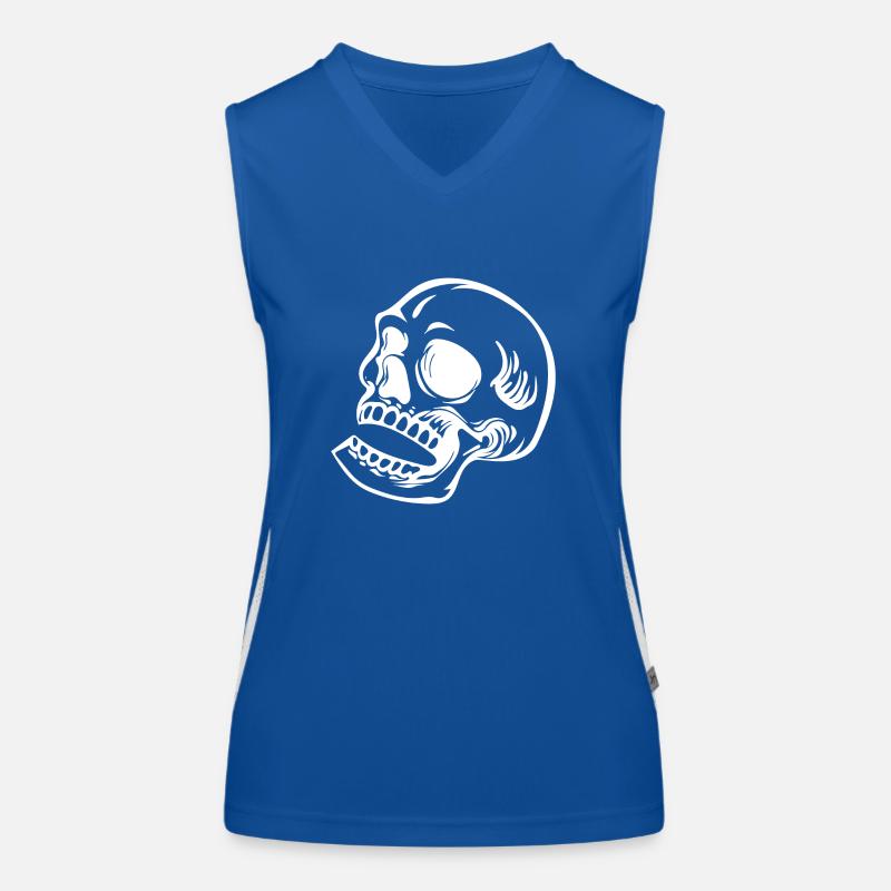 Skull Halloween Skull Women's Functional Contrast Tank Top