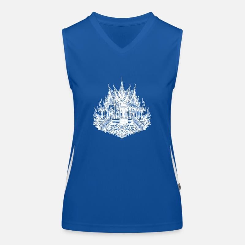 Thailand Temple Asian Architecture Women's Functional Contrast Tank Top
