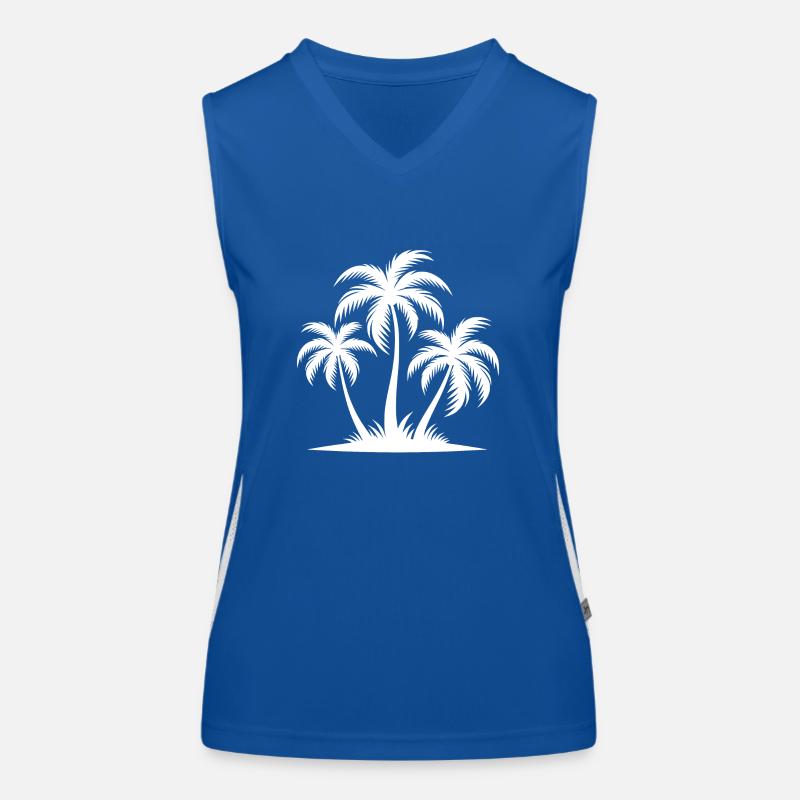 Plage Plage Île d’Hawaï Palmiers Débardeur respirant contrasté Femme