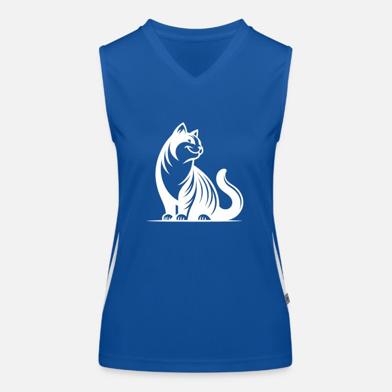 Knuddelige Schnurrige Hauskatze mit süssem Blick Funktionelles Kontrast-Tank Top für Frauen