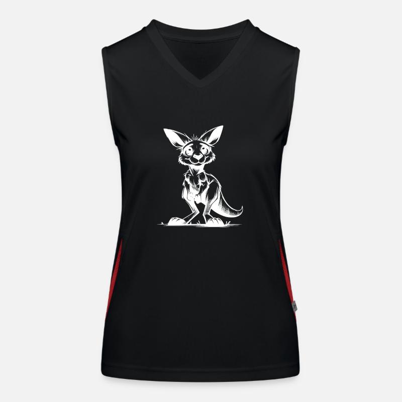 Mignon mignon bébé kangourou australien mignon Débardeur respirant contrasté Femme
