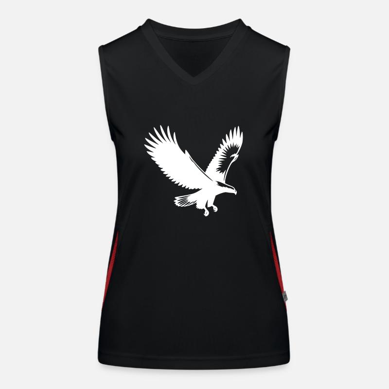 Aigle élégant s’approchant avec de larges ailes Débardeur respirant contrasté Femme