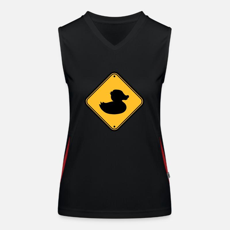 zone shield prohibited note danger caution Women's Functional Contrast Tank Top