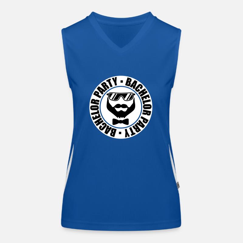 bachelor party stamp circle ring team bache Women's Functional Contrast Tank Top
