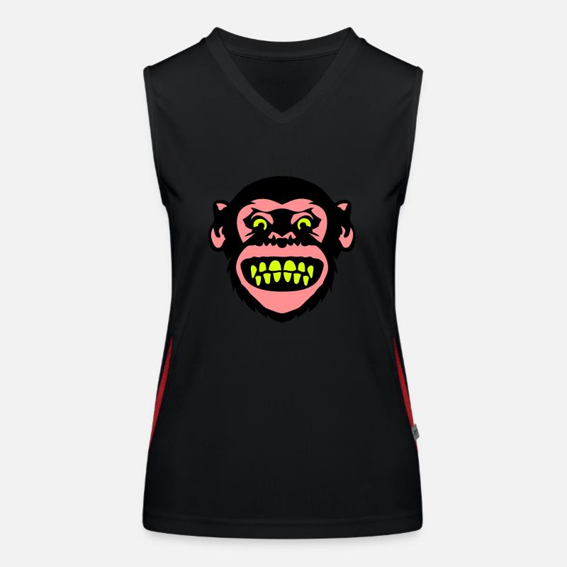 monkey monkey Grimasse 8 Funktionelles Kontrast-Tank Top für Frauen