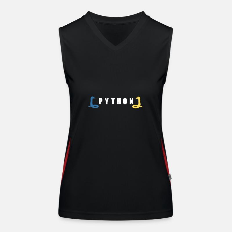 Python developer programmer coder gift idea Women's Functional Contrast Tank Top