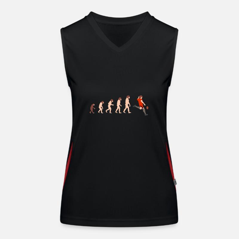 Evolution Rugby Funny gift idea - Women's Functional Contrast Tank Top - black/red