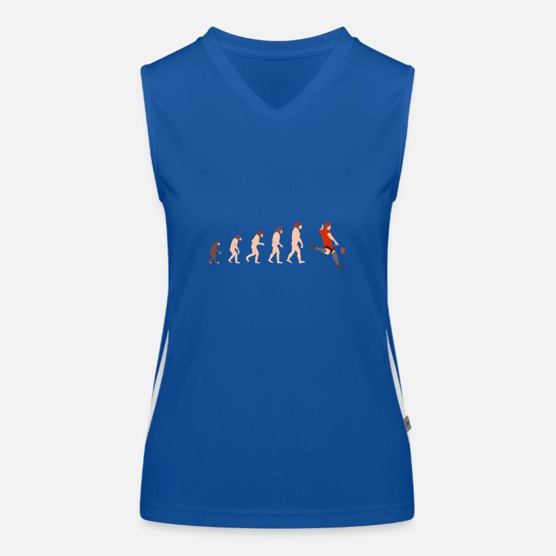 Evolution Rugby Funny Gift Idea Women's Functional Contrast Tank Top
