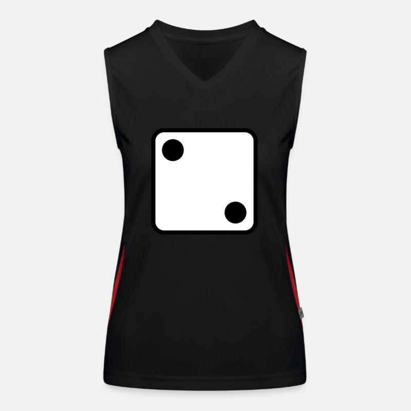 Cube symbol design to personalize Women's Functional Contrast Tank Top