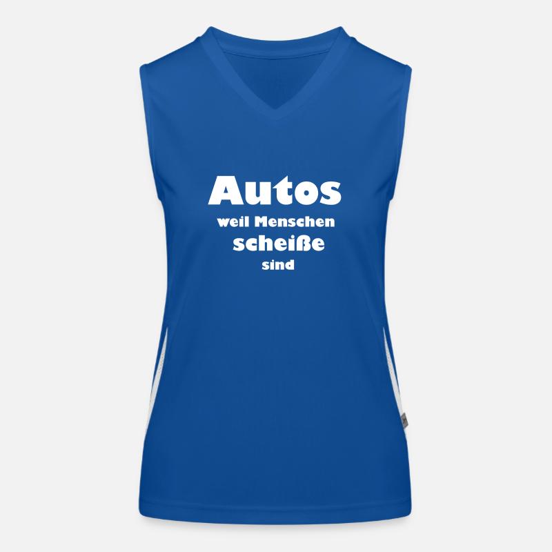 Auto cooler lustiger Spruch Funktionelles Kontrast-Tank Top für Frauen
