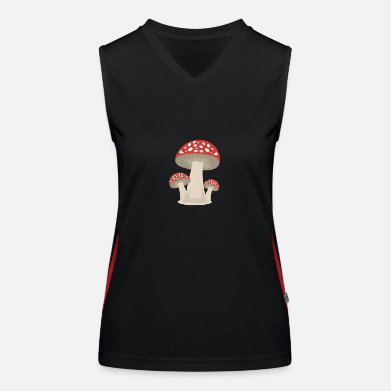 Mushroom lucky guy forest gift idea Women's Functional Contrast Tank Top
