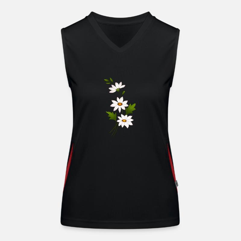 Fleurs de marguerite Débardeur respirant contrasté Femme